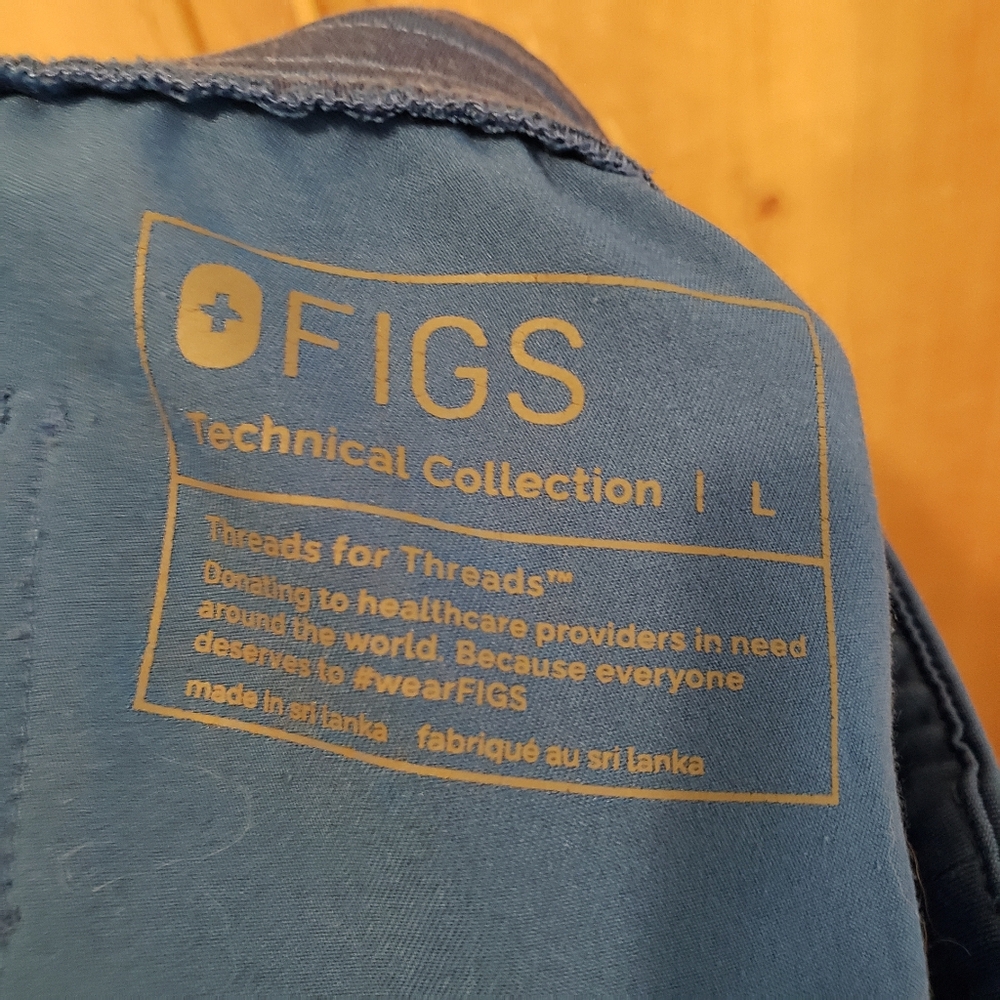 Figs Women's Size L Blue Zamora Jogger Scrubs Pants 2 pair - Picture 3 of 8